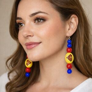 Superman Drop Earrings